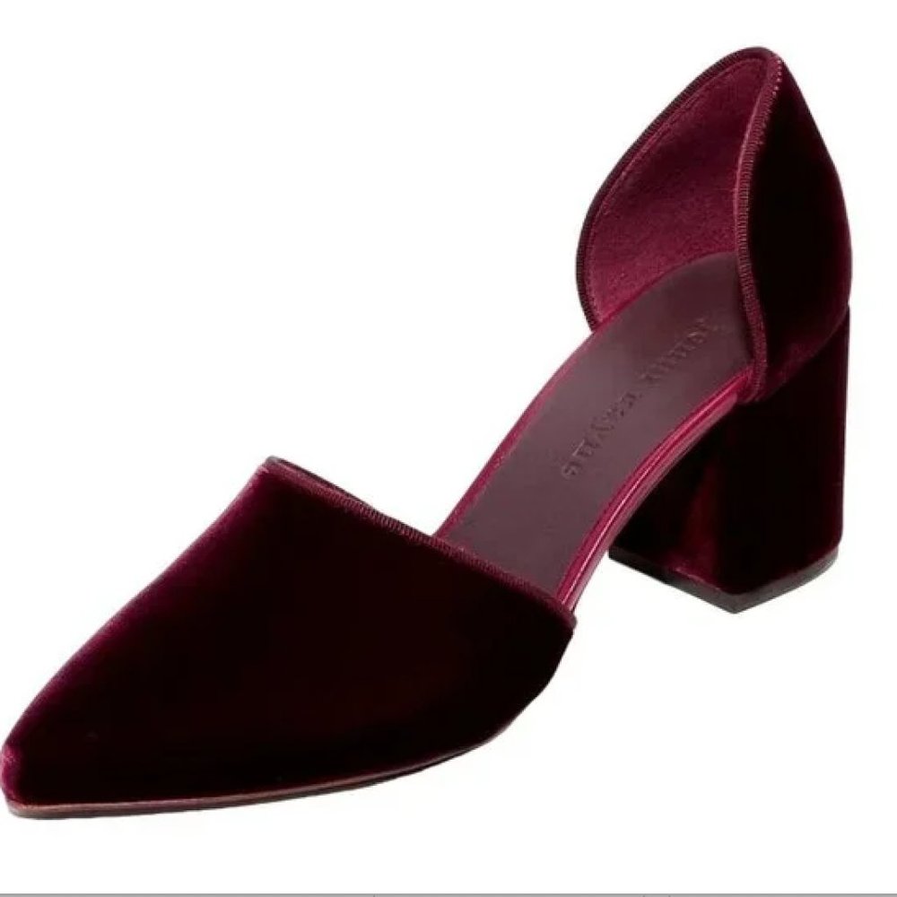 Jenni Kayne red velvet pumps (Size 40.5 EU / 10 US)